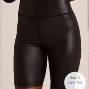 Abercrombie & Fitch Faux Leather Biker Shorts